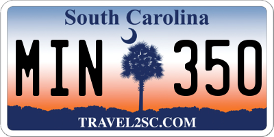 SC license plate MIN350