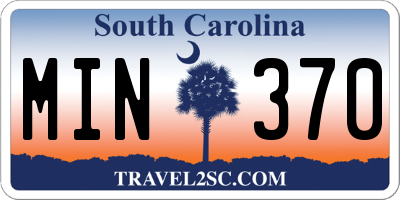 SC license plate MIN370