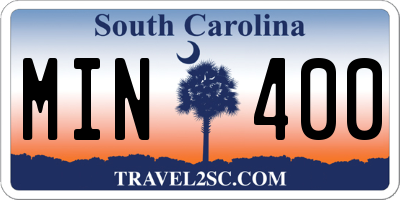 SC license plate MIN400