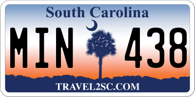SC license plate MIN438