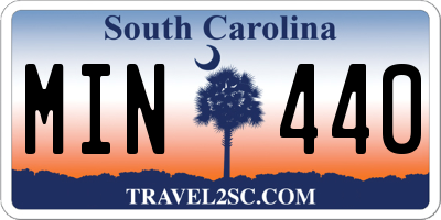 SC license plate MIN440