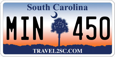 SC license plate MIN450