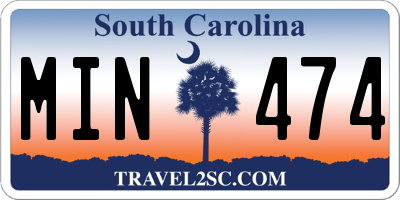 SC license plate MIN474