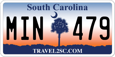 SC license plate MIN479