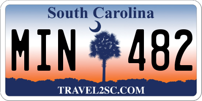 SC license plate MIN482