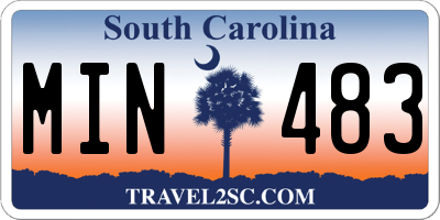 SC license plate MIN483