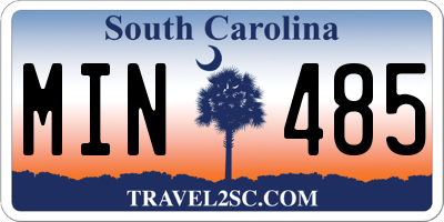 SC license plate MIN485