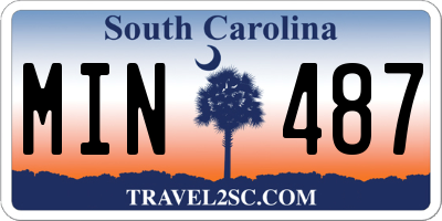 SC license plate MIN487