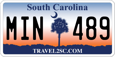 SC license plate MIN489