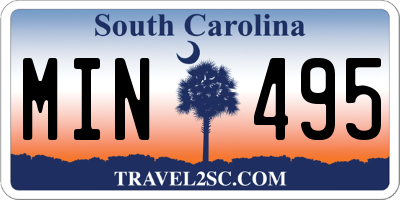 SC license plate MIN495