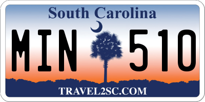 SC license plate MIN510