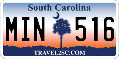 SC license plate MIN516