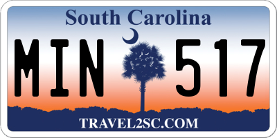 SC license plate MIN517