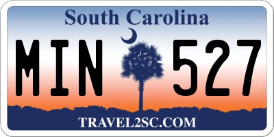 SC license plate MIN527