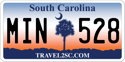 SC license plate MIN528