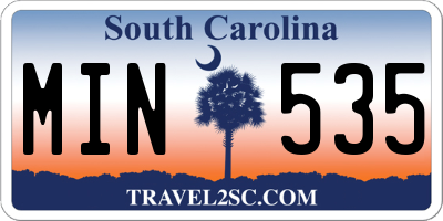 SC license plate MIN535