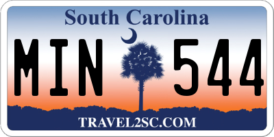 SC license plate MIN544