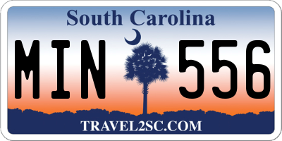 SC license plate MIN556