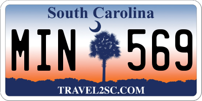 SC license plate MIN569