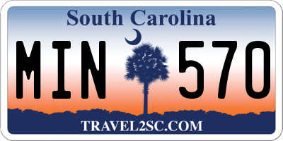 SC license plate MIN570