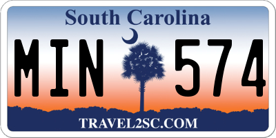 SC license plate MIN574