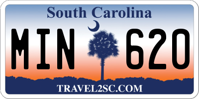 SC license plate MIN620