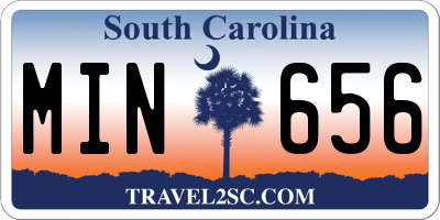 SC license plate MIN656