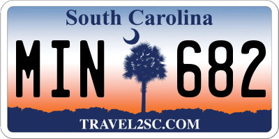 SC license plate MIN682