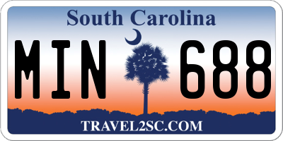 SC license plate MIN688