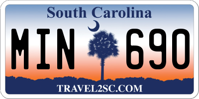 SC license plate MIN690