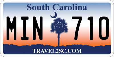 SC license plate MIN710