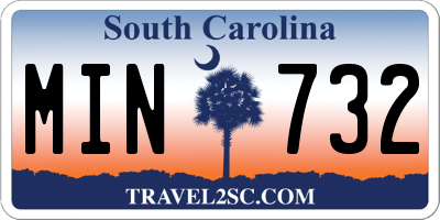 SC license plate MIN732