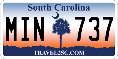 SC license plate MIN737
