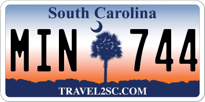 SC license plate MIN744