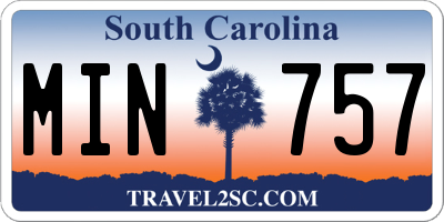 SC license plate MIN757