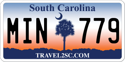 SC license plate MIN779
