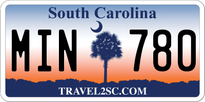 SC license plate MIN780