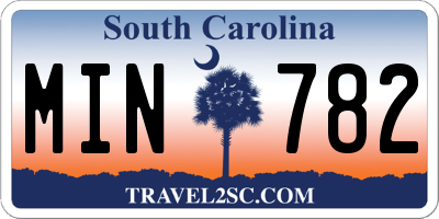 SC license plate MIN782