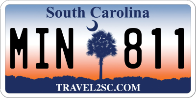 SC license plate MIN811
