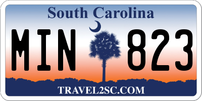 SC license plate MIN823