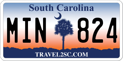 SC license plate MIN824