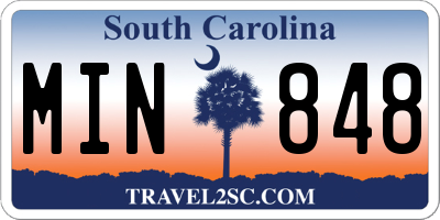 SC license plate MIN848