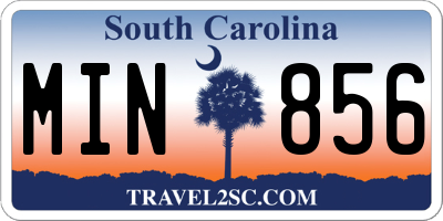 SC license plate MIN856