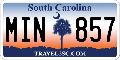 SC license plate MIN857