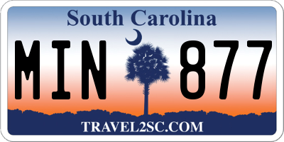 SC license plate MIN877