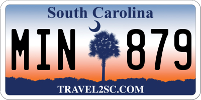 SC license plate MIN879