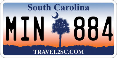 SC license plate MIN884