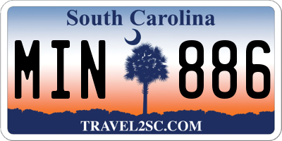 SC license plate MIN886