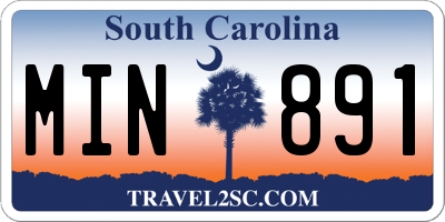 SC license plate MIN891