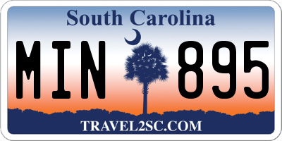 SC license plate MIN895